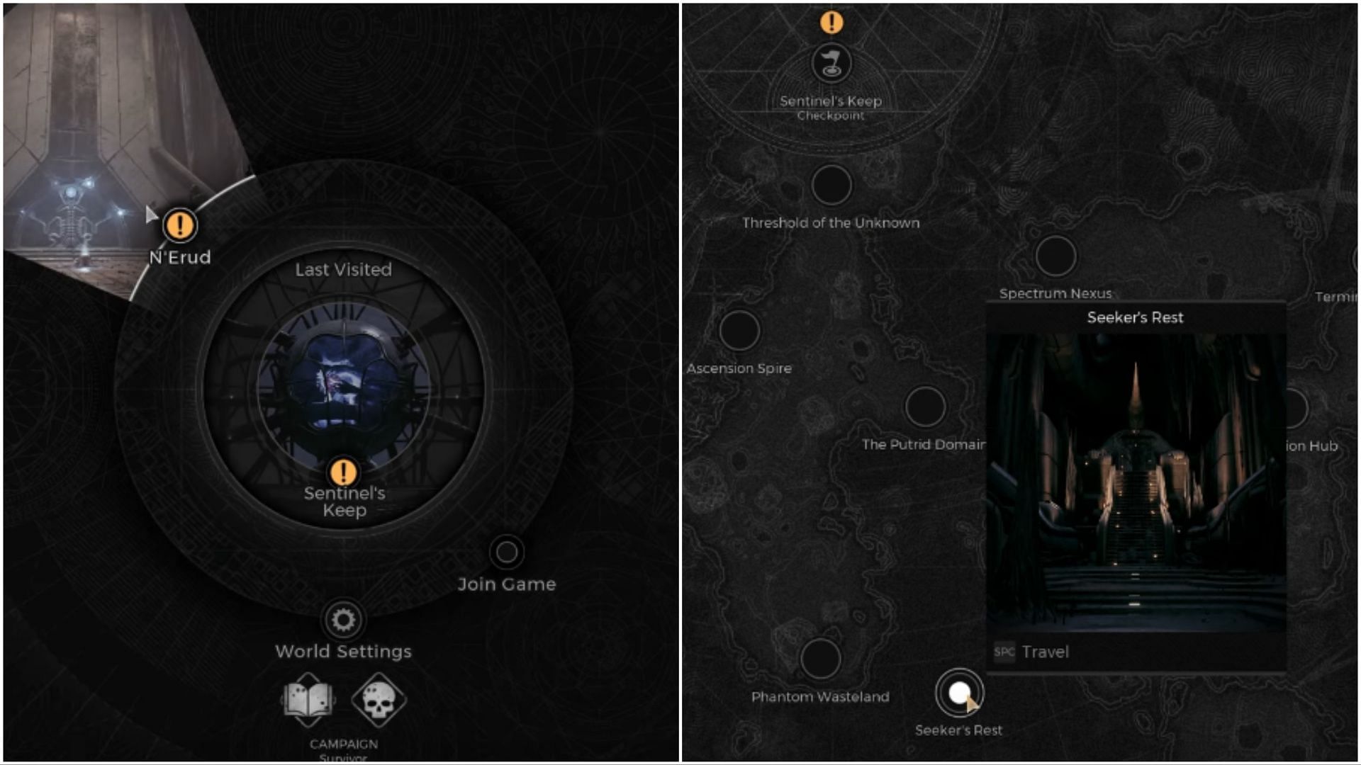 Select the Seeker's Rest region (Image via Gearbox Software)